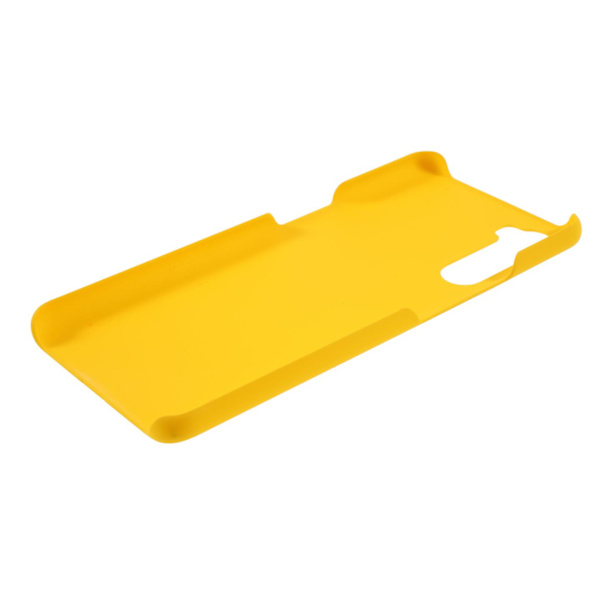 Gummierat hårt Pc- phone case till Oneplus Nord Yellow