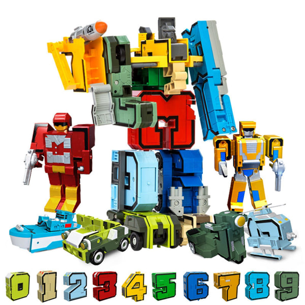 Goody 2806a Ny Goody Digital Deformation Robot King Kong Letter Deformation Montering Byggstenar Utbildningsleksaker för barn 10 Numbe null none