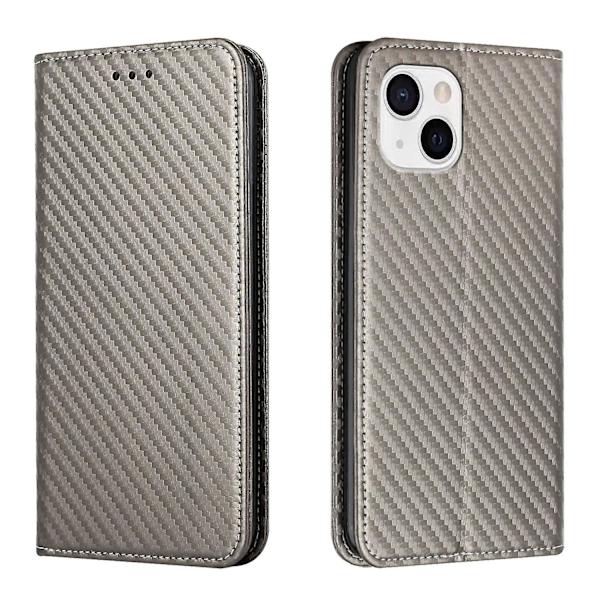 Carbon Fiber Texture phone case för iPhone 15 Grey
