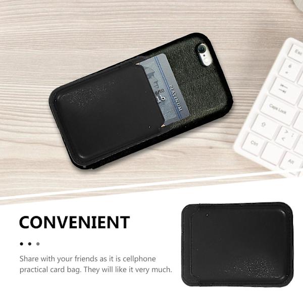 Smartphones Telefonväska Självhäftande Stick Plånbok Sublimation Telefonplånbok Telefon Bakväska Black 8.8X6.5X0.3CM