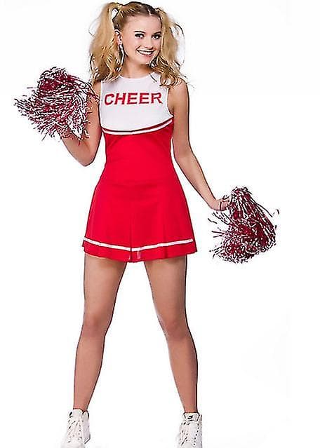 Cheerleader Klänning Röd Vit M