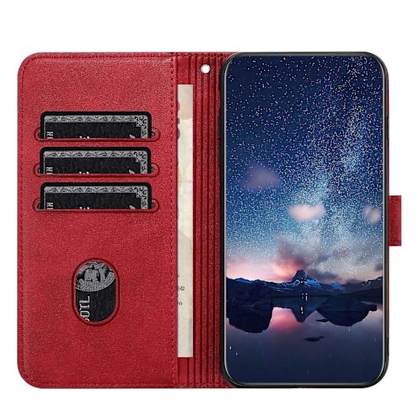Rhombic Texture Case för iPhone 15 Plus Red