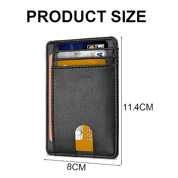 Clip-plånbok framficka Minimalistiskt läder med Rfid-blockerande clip-plånbok för män och kvinnor style4