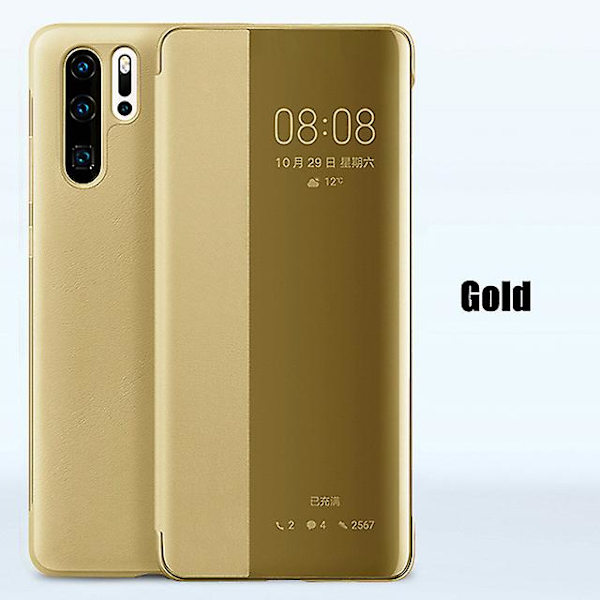 För Huawei Huawei P30pro Flip Window Mate20 Smart Sleeping Phone Cover gold MATE20 PRO