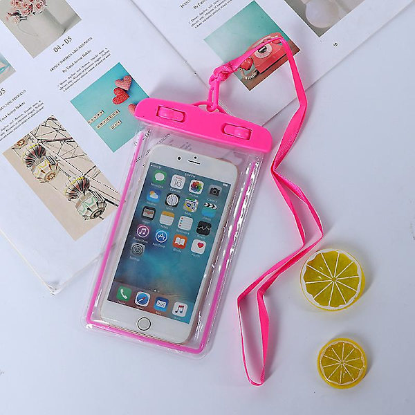 Vattentätt phone case Drift Cover Simning Vattentät väska för 6-tums cover Påse Case Undervattens torrväska Case C A-Rose