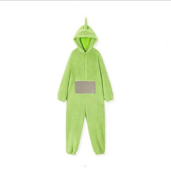 Hem 4 färger Teletubbies Cosplay för vuxen Rolig Tinky Winky Anime Dipsy Laa-laa Po Mjuk långärmad bit Pyjamas kostym green M