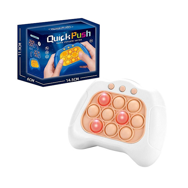 Electronic Game Light Push Bubble Poplight Fidget Game Speed ​​Quick Push Up Bubble Stress Toy Vit White none