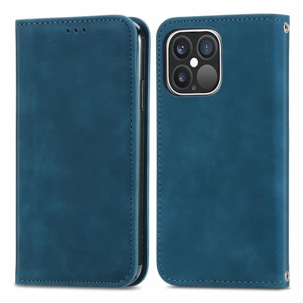 Retro Skin Feel Case för iPhone 15 Blue
