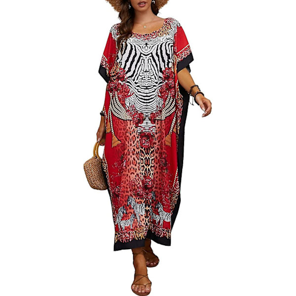 Dambadkläder Turkiska Kaftans Baddräkt Cover Up Kaftan Beach Long Dress