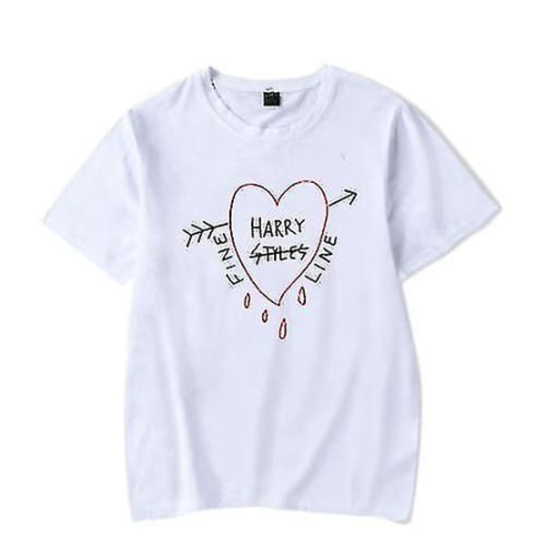 Harry Styles Fine Line Printed T-shirt Damer Herr Casual Kortärmade Tshirts White XXL