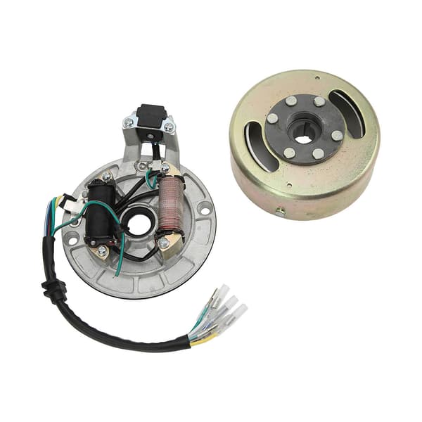 Magneto Stator Svänghjul Rotor Kit Koppar Aluminium För 90cc 110cc 125cc 140cc Kick Start Engine Pit Pro Pit Bike null none
