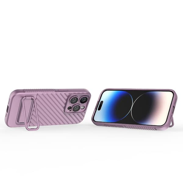 Wavy Texture TPU- case för iPhone 15 Pro Purple