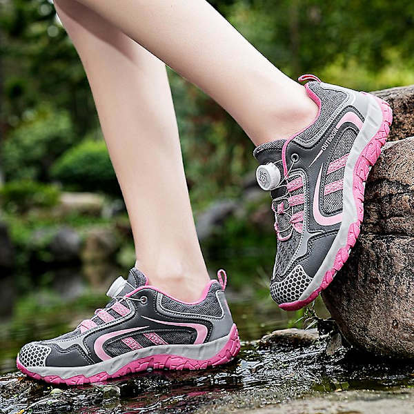 Dam vandringsskor Low-Top Sneakers för vandring utomhus 3D232 Pink 39