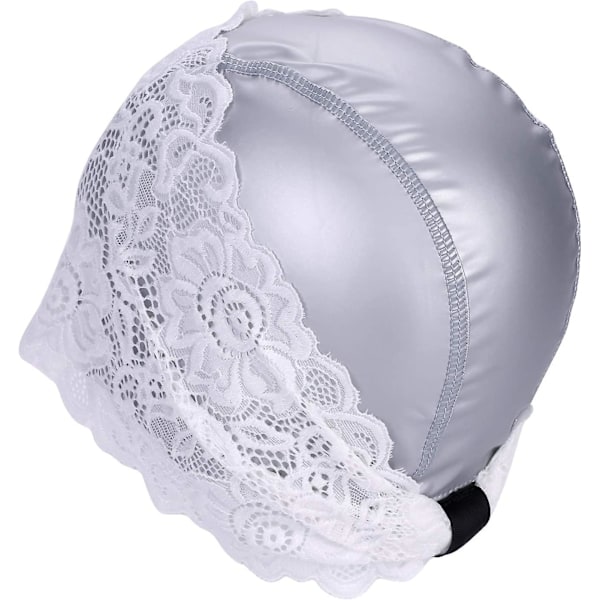 Kvinnor Flickor Spets Cap Flexibelt långt hår Lockigt hår Cap Pu Elastisk Cap Cap