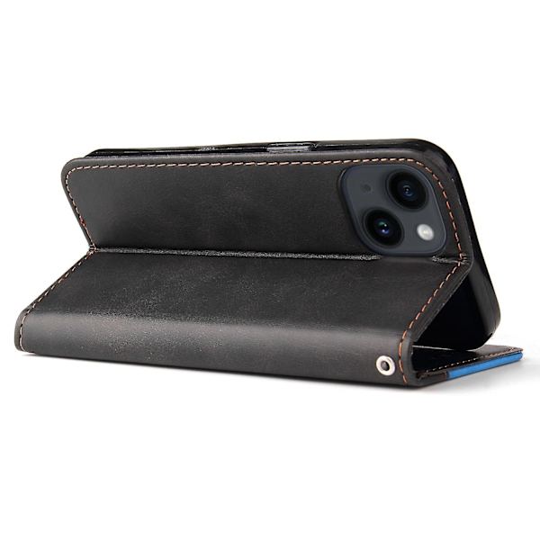 Phone case i läder för iPhone 15 Blue