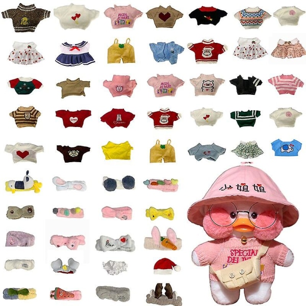Lalafanfan Kläder Anka Plyschleksak Tillbehör Söt Mini Gula Ankor Plyschdocka Mjuk Djurkudde Födelsedagspresenter Till Barn Present Till Ki for 30cm duck white duck