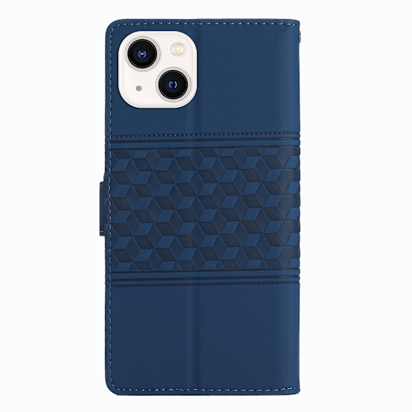 Diamantpräglat case för iPhone 15 Plus Dark blue