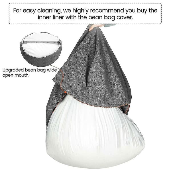 Nytt innerfoder för Bean Bag Chair Coer Stor Lättstädad Soffsits coolwhite 80x90cm
