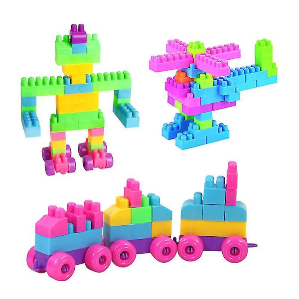 Klassiska byggstenar Stora set för alla åldrar, pojkar och flickor, födelsedagar 80Pcs