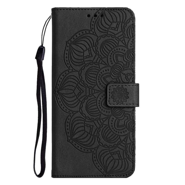 Mandala-präglat case till iPhone 15 Pro Black