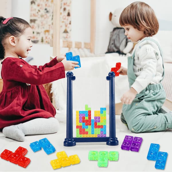 Fidget Toy Dekompression Block Pussel bordsspelbräda för barn ångestlindring Orange