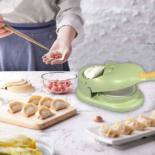 Dumpling Maker 2-i-1 Dumpling Mould, Dumpling Hud Form Manuell degpress, snabb Dumpling Maker Verktyg för hem, kök Blue