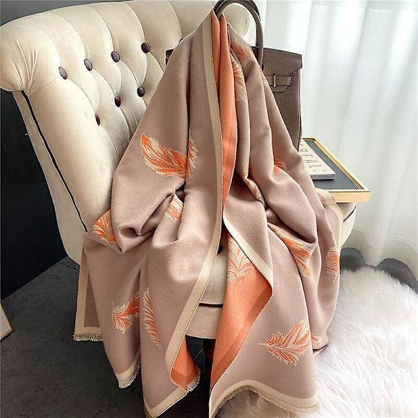 Dam Vinter Varm Cashmere Pashmina Scarf Lyxig Print Filt Sjal Wrap Foulard 2022 Design Poncho Bufanda Echarpe WYT22 2
