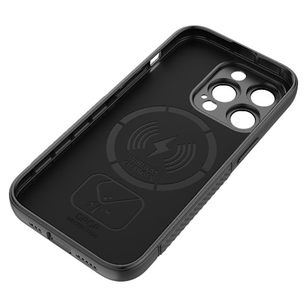 Wavy Texture TPU- case för iPhone 15 Pro Red