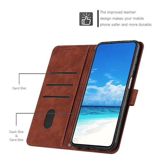 PU phone case för iPhone 15 Pro Max Brown