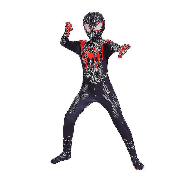 3-12 år barn Spider-man Miles Morales Cosplay kostym Jumpsuit 9-11 Years