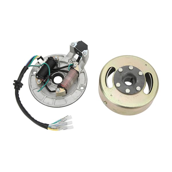 Magneto Stator Svänghjul Rotor Kit Koppar Aluminium För 90cc 110cc 125cc 140cc Kick Start Engine Pit Pro Pit Bike null none