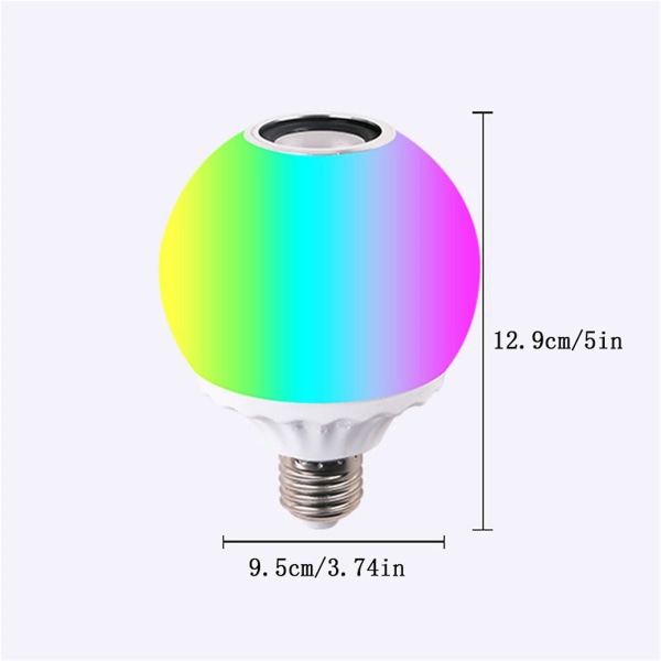 Smart Home Lights,led glödlampa med integrerad Bluetooth högtalare, E27 Rgb lampbyte Trådlöst stereoljud, 24 nycklar Fjärrkontroll Rgb C As shown none