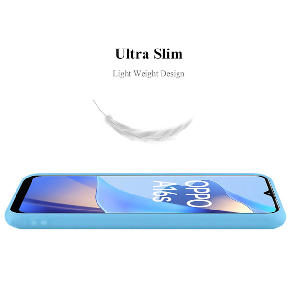 Oppo A16s / A54s Hülle Handy Cover TPU- case - matta färger CANDY BLUE A16s / A54s