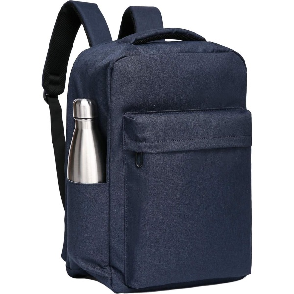 Laptopryggsäck 10 fickor Vattentät 23l Stöldskyddsväska Män Kvinnor Reseskola Arbete Vandring College Grå 33x14x43cm Xinmu Navy Blue