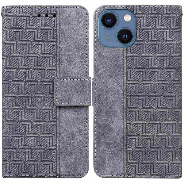 Geometriskt präglat case för iPhone 15 Plus Grey