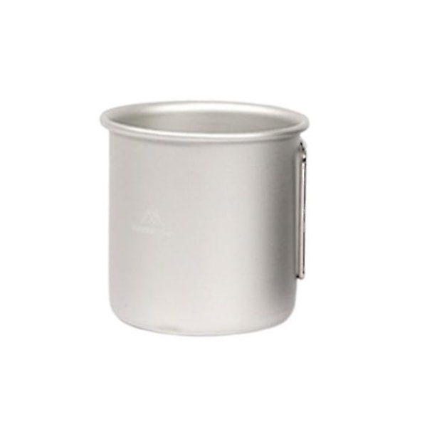 150 ml Utomhusresor Camping Picknick Vattenkopp Aluminiumlegering Kaffe Te Mugg med hopfällbart handtag Vit null none