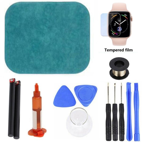 Naievear främre glaslinsbyte skärm reparationssats för Apple Watch 2/3/4/5/6-serien