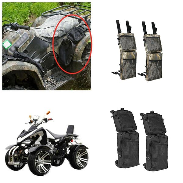 2x Outdoor Atv Bakre Bärarram Sidoväska Snöskoterväskor med fast rem null none