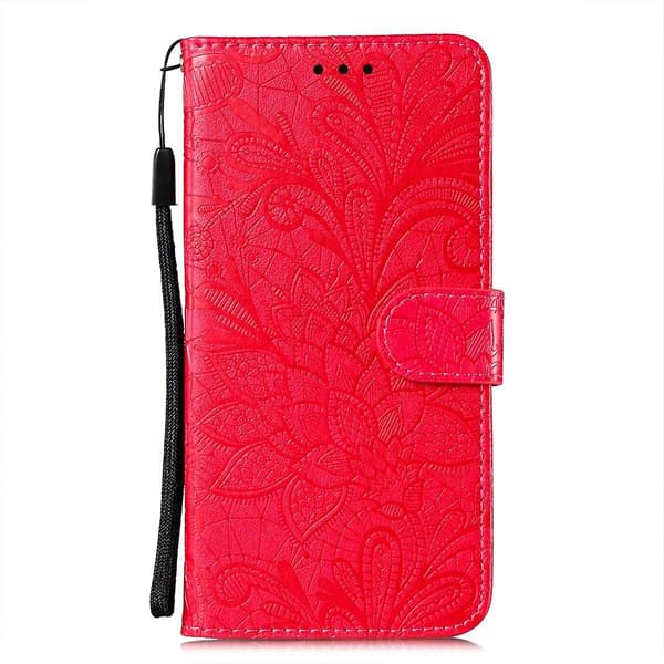 Lace Flower Phone case för iPhone 15 Red