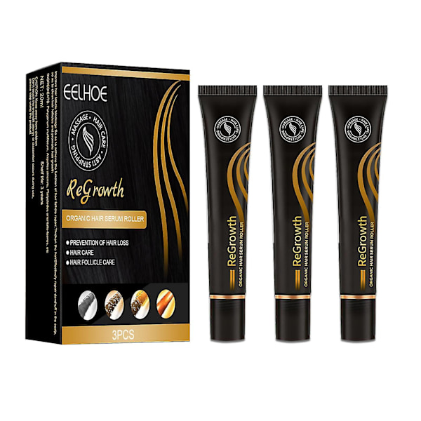 Leke Eelhoe Roll-on hårvårdslösning Massage förtätar hår, Polygonum Multiflorum för att förhindra hårbotten och hårrotsnäringslösning 1pcs