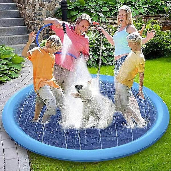 Pet Splash Pad hopfällbart bad pool Husdjur Hundar Barn Sommar Utomhus vattenmatta Leksaker null none
