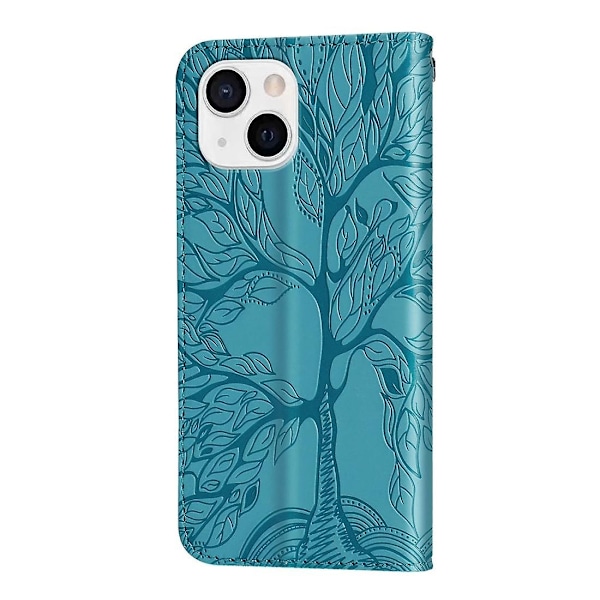 Case med reliefmönster för iPhone 15 Plus Blue