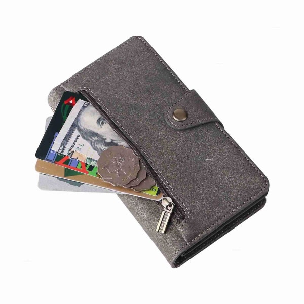 Phone case i läder för iPhone 15 Grey