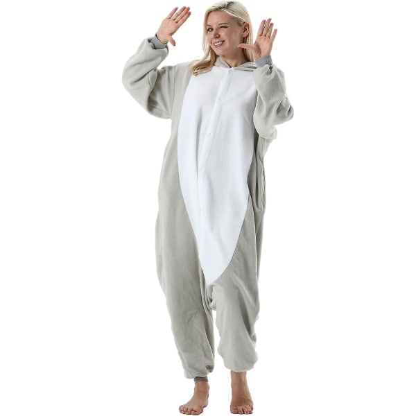 Tecknad Hippo Pyjamas Djurdräkt Jumpsuit Halloween Cosplay M