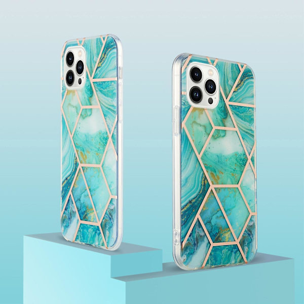 Marble TPU- case för iPhone 15 Pro Max Blue