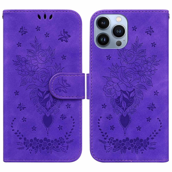 Butterfly Rose Case för iPhone 15 Pro Purple