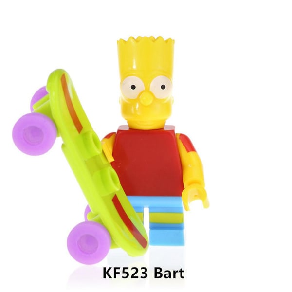 8 st/ set The Simpsons byggklossar Leksaker Actionfigurer Homer Bart Marge Simpson Montering Minifigurer Barn Fans Samlarpresenter null none