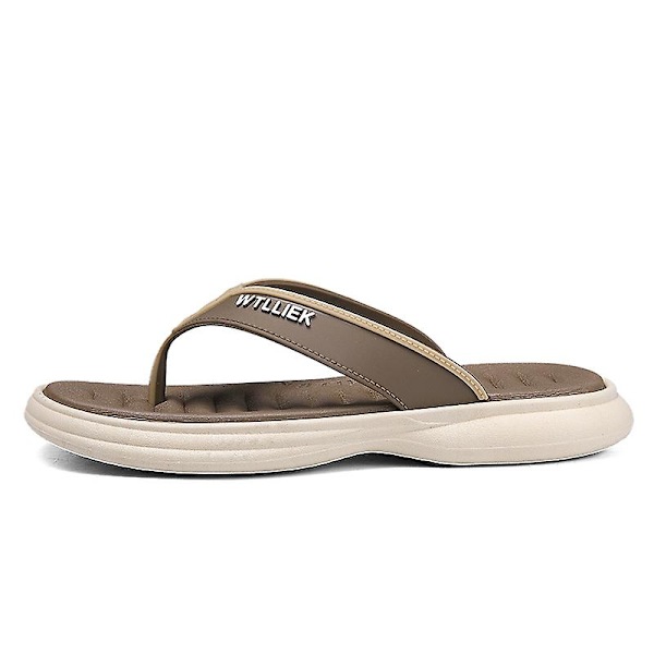 Herrflip-flops stringtrosor Sandaler Komforttofflor för stranden 3C8128 Khaki 43