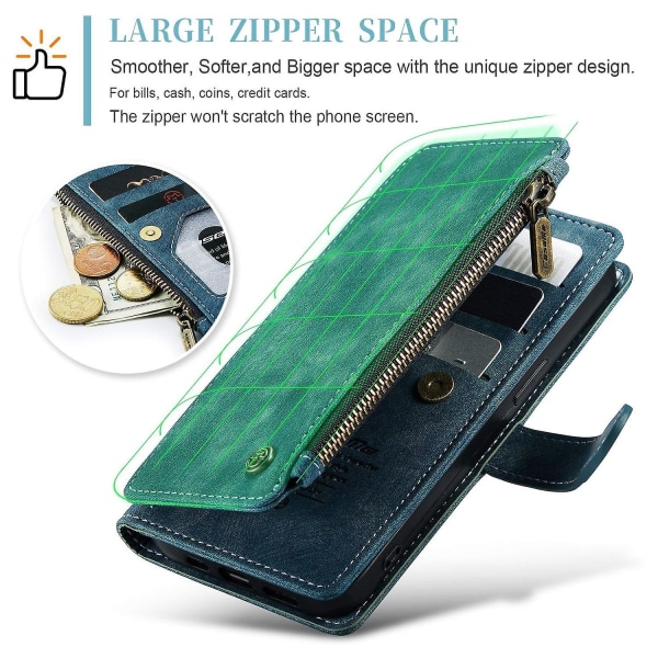 Multifunktionellt case för iPhone 15 Plus Blue