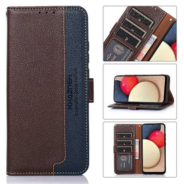 RFID phone case för iPhone 15 Plus Brown
